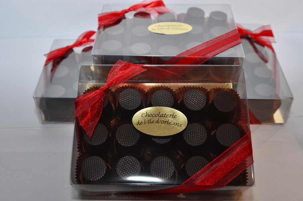 Boîte 15 schooters chocolat noir   -80g -